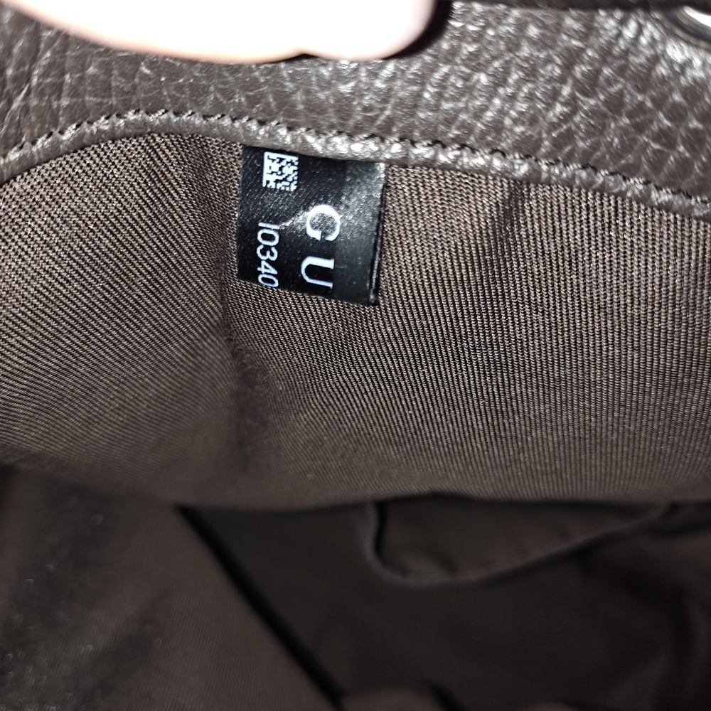 Gucci Brown Monogram Drawstring Backpack - Picture 13 of 15